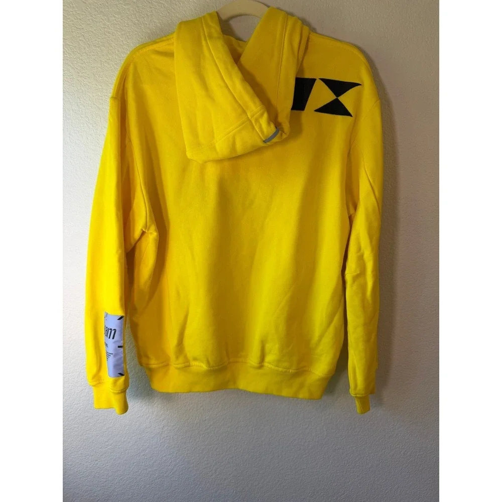 McQ Alexander McQueen FOAM Overnight Yellow Graphic Hoodie XS New Cyberpunk